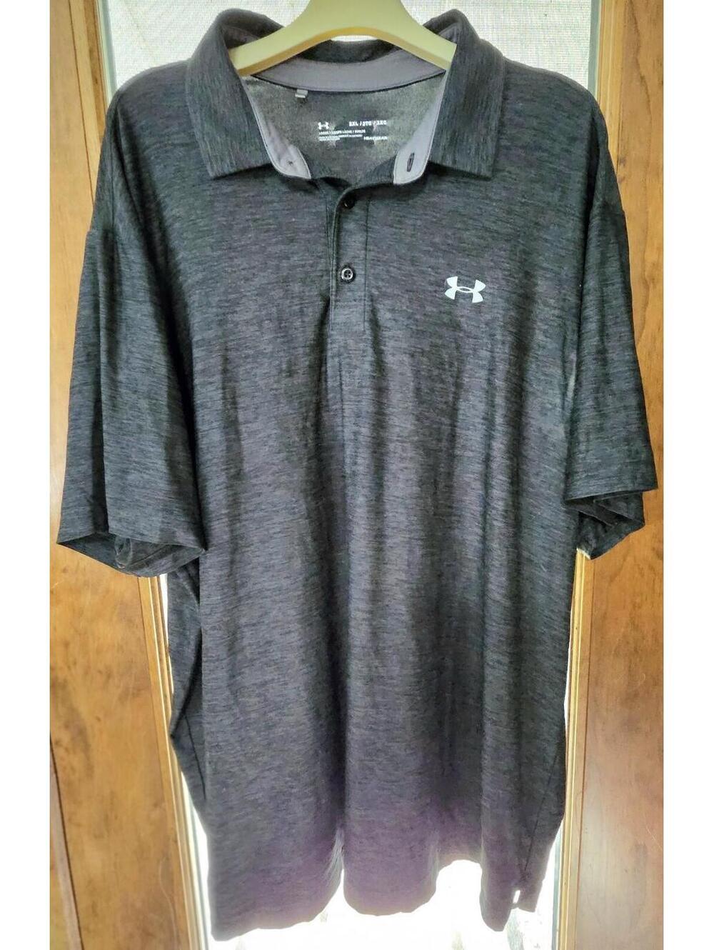 Under Armour Men's HeatGear Performance PLAYOFF POLO Sz XXL Striped Golf Shirt